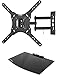 VIVO Black TV Adjustable Tilt Wall Mount & Entertainment Shelf Floating AV, DVD Shelving for Screens up to 55