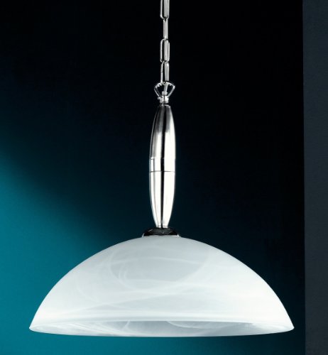 Honsel Leuchten 72031 Pendelleuchte mattnickel/chrom Glas alabasterfarbig wei&szlig; Preisvergleich