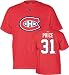 Carey Price Montreal Canadiens Red Name and Number T-Shirt