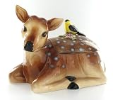 Deer Fawn Cookie Jar Forest Animal Bambi Home Decor