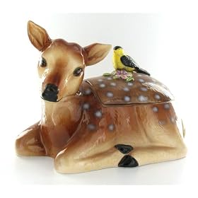 Deer Fawn Cookie Jar Forest Animal Bambi Home Decor by You