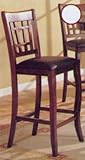 Black Vinyl Bar Stools One Pair