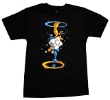 Portal 2 Gel Splatter Companion Cube Valve Video Game Adult Tee