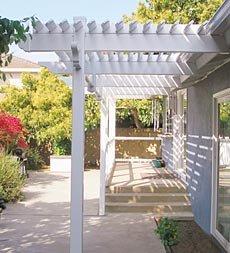 8' x 16' Attached Pergola