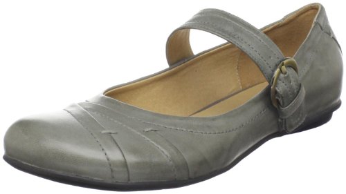 Miz Mooz Women's Dorian Mary-Jane Flat,Grey,8.5 M US