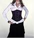  : Victorian Purple Black Satin Steel Boned Underbust Corset With Steel Front Busk Closure Back Lacing Shaper Corset