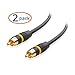 Cable Matters&reg; 2-Pack, Gold Plated Subwoofer RCA Audio Cable 3 Feet
