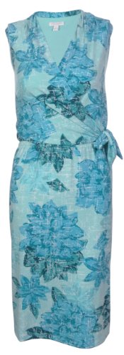 Charter Club Women's Rio De Flor Dress (Medium, Aqua Teal Combo)