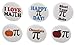 Set 6 Funny Humor Cute Pi Math Symbol Sign 1.25