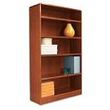 Alera Radius Corner Bookcase, Finished Back, Wood Veneer, 5 Shelf, 36 W by 11 3/4 D by 60 H, Medium Cherry 41S4zHhsseL. SL160 Alera Radius Corner Bookcase, Finished Back, Wood Veneer, 5 Shelf, 36 W by 11 3/4 D by 60 H, Medium Cherry