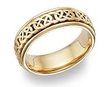 Celtic Renaissance Wedding Band in 14K Yellow Gold