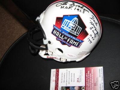 Otto Graham Signed Mini Helmet - dante Lavelli Jsa coa - Autographed NFL Mini Helmets