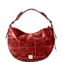 Dooney Bourke Croc Leather Luna Hobo Shoulder Bag Red