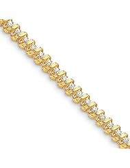 14k AA Diamond tennis bracelet Diamond quality AA (I1 clarity, G-I color)