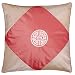 Decorative Handmade Beige & Pink Cushion Cover / Pillow Sham - Chinese Symbol of Long Life Design
