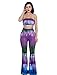 Sedrinuo Women's New 2 Piece Strapless Printed Pants Jumpsuit