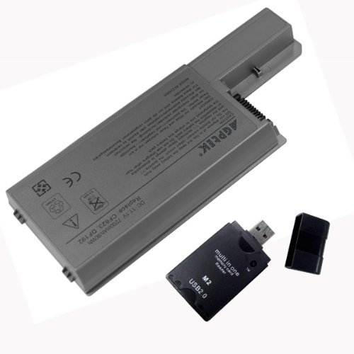 Dell Latitude D830 D820 D531 Precision M65 312-0394 Replacement Li-Ion Laptop Battery (7200 mAh)