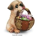 Pug With A Basket Candy/Nuts Holder