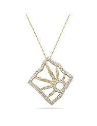 0.25 Cts Diamond Pendant in 14K Yellow Gold