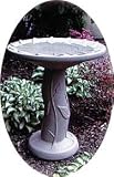 Bird Bath, Akro Flower Birdbath In Black Granite Color