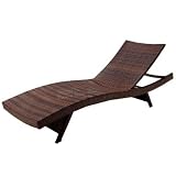 BEST Outdoor Adjustable Wicker Lounge