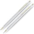 Cross Classic Century Medalist Ball-Point Pen and .05mm Pencil Set In Polished Chrome with 23 Karat Gold Plated Appointments