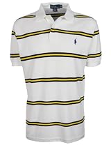 Ralph Lauren Mens Striped Polo Shirt White