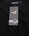 StyleDome Men`s Lapel Stand Collar Tops Long Sleeve Regular Basic Polo Shirts Black L