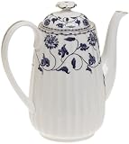 Spode Blue Colonel Platinum Coffee Pot and Cover 4- 1/2 cup
