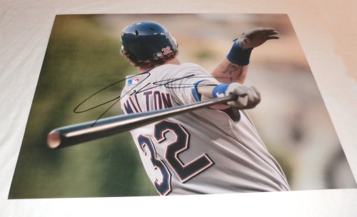 Josh Hamilton Autographed Texas Rangers 11x14 Photo, Texas Rangers, Cincinnati Reds, 2010 World Series, 2010 AL MVP