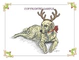 Golden Retriever - Christmas Design by Cindy Farmer
