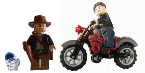 LEGO Indiana Jones & Mutt Williams Minifigures plus Motorcycle, & Crystal Skull