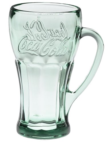 Libbey Coca-Cola 14-Ounce Mugs, Set of 4, Georgia Green