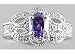 Bay Studio Amethyst Cut Out Ring Size 6 SILVERTONE 6 Ring
