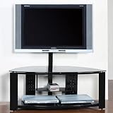 Powell 2-Shelf Corner Flat Panel TV Stand with Post and Bracket