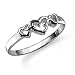 Sterling Silver Heart Link Rings