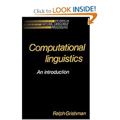 Computational Linguistics: An Introduction (Studies in Natural Language Processing)