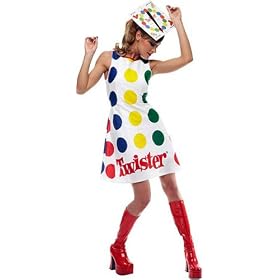 Twister Board Game Costume with Spinner Board Hat