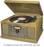 CROSLEY TROUBADOUR TURNTABLE USB, MP3, CARD, RADIO OAK