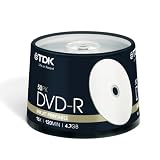 TDK - 50 x DVD-R - 4.7 Go 16x - surface imprimable - spindle - support de stockage