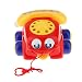 Imported Red Pull Along Chatter Telephone Car Phone Rotary Dial Classic Pull Toys New RS.600.00