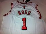 Derrick Rose Autographed Authentic Hand Signed Chicago Bulls White Jersey