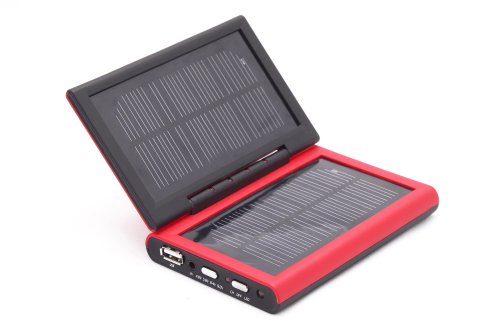 SunCell 3,600 mAh Solar Charger (Red)