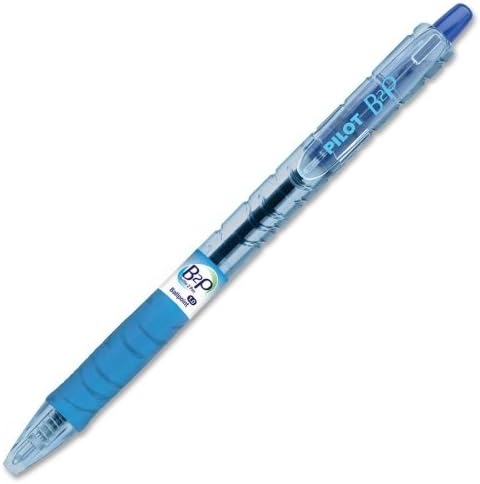 Pilot 32801 Ballpoint Pen, Retractable, Rubber Grip, Med Pt, Blue