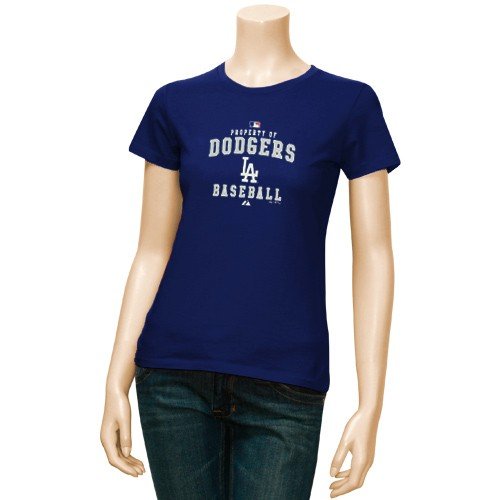 Majestic L.A. Dodgers Ladies Royal Blue Property Of T-shirt (Small)