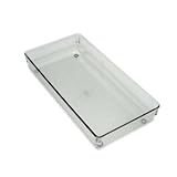 from BlissHome BlissHome, Interdesign, Linus, Drawer Organiser 15 cm by 30 cm by 5 cm, Clear/Chrome Model 52650