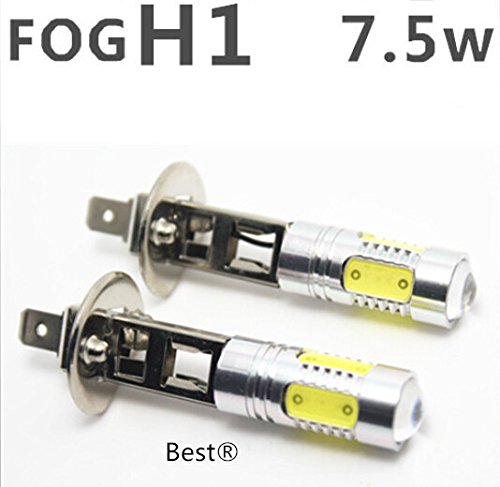 Best to BuyÂ® (2-PACK) SUPER quality 7.5W Lens Build-In Chip White Cree Q5 H1 Headlights Lamp Car Led Bulb 6000K Cool White Light LED Bulb for Car (12-24V,2pcs)