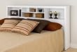 King Storage Headboard in White Finish By Prepac Furniture