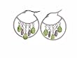 Sterling Silver Jeweled Dream Catcher Earrings