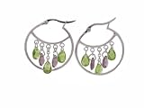 Sterling Silver Jeweled Dream Catcher Earrings